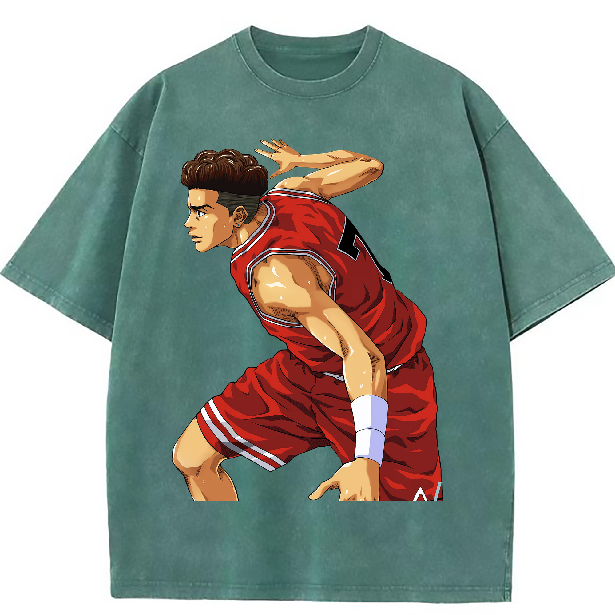 （画像用） SLAM DUNK／スラムダンク 綿100% ヴィンテージ風 半袖Tシャツ（フロントプリント）